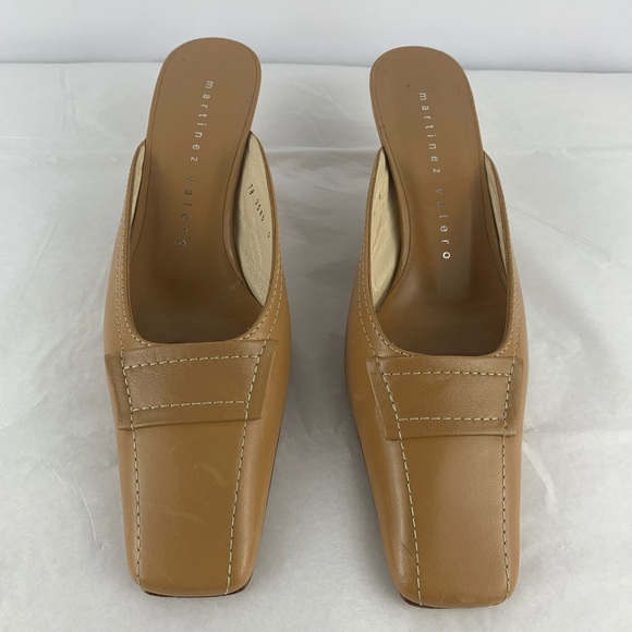 Martinez Valero (Spain) Brown Tan Mules - Picture 2 of 5